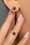 Heliophilia Silver Pendientes de Plata de Ley 925 en Oro Rosa con Diseño de Tachuelas